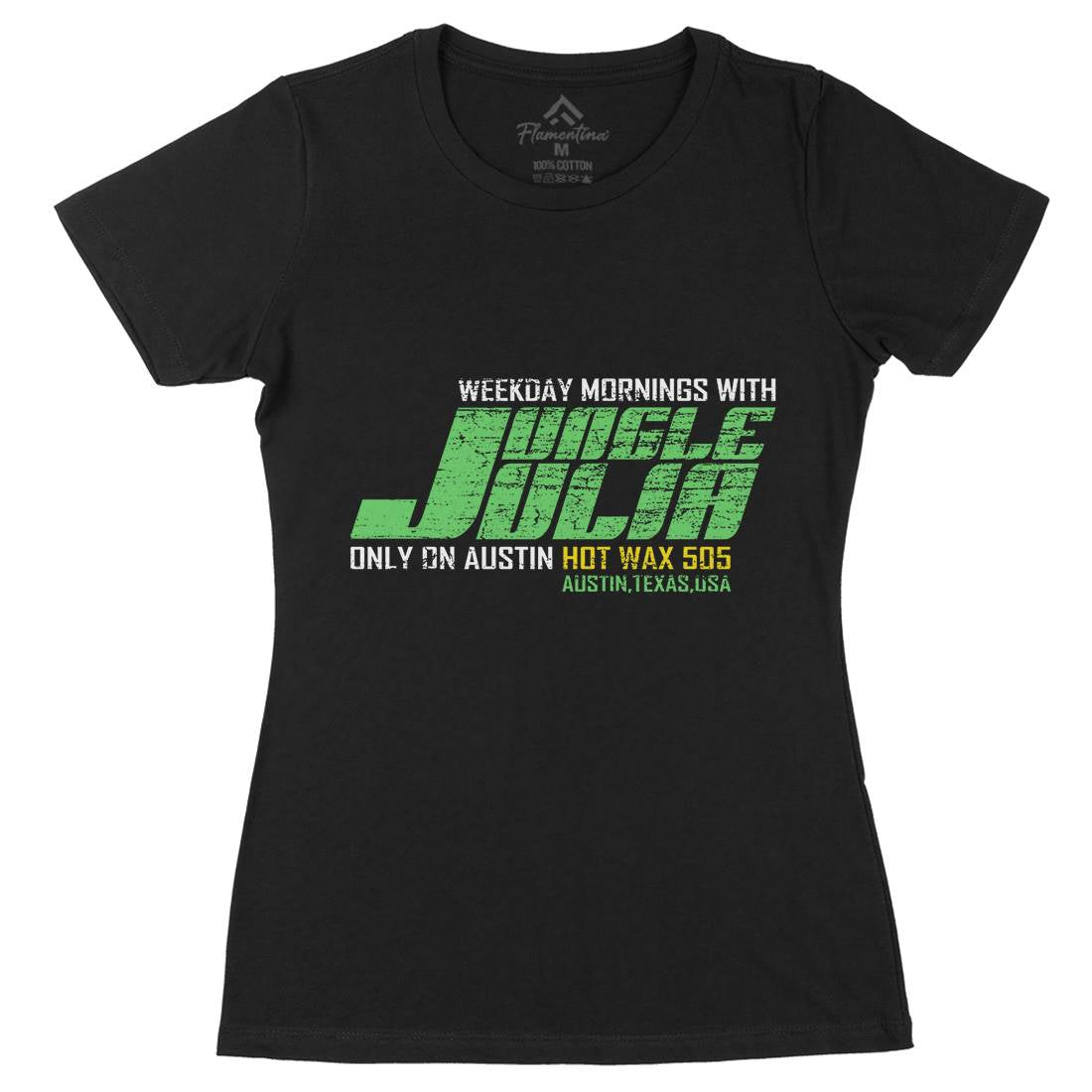 Jungle Julia Womens Organic Crew Neck T-Shirt Retro D333