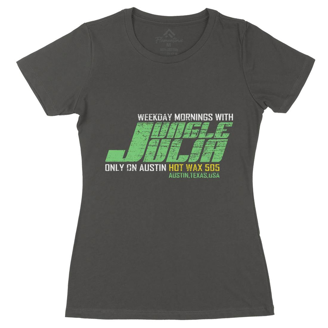 Jungle Julia Womens Organic Crew Neck T-Shirt Retro D333