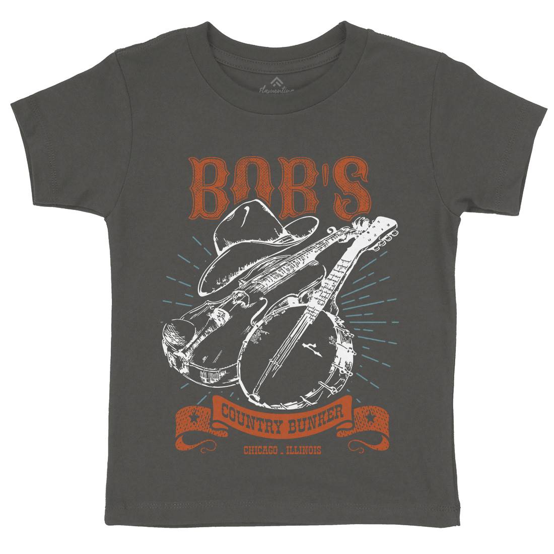 Bobs Bunker Kids Crew Neck T-Shirt Music D334