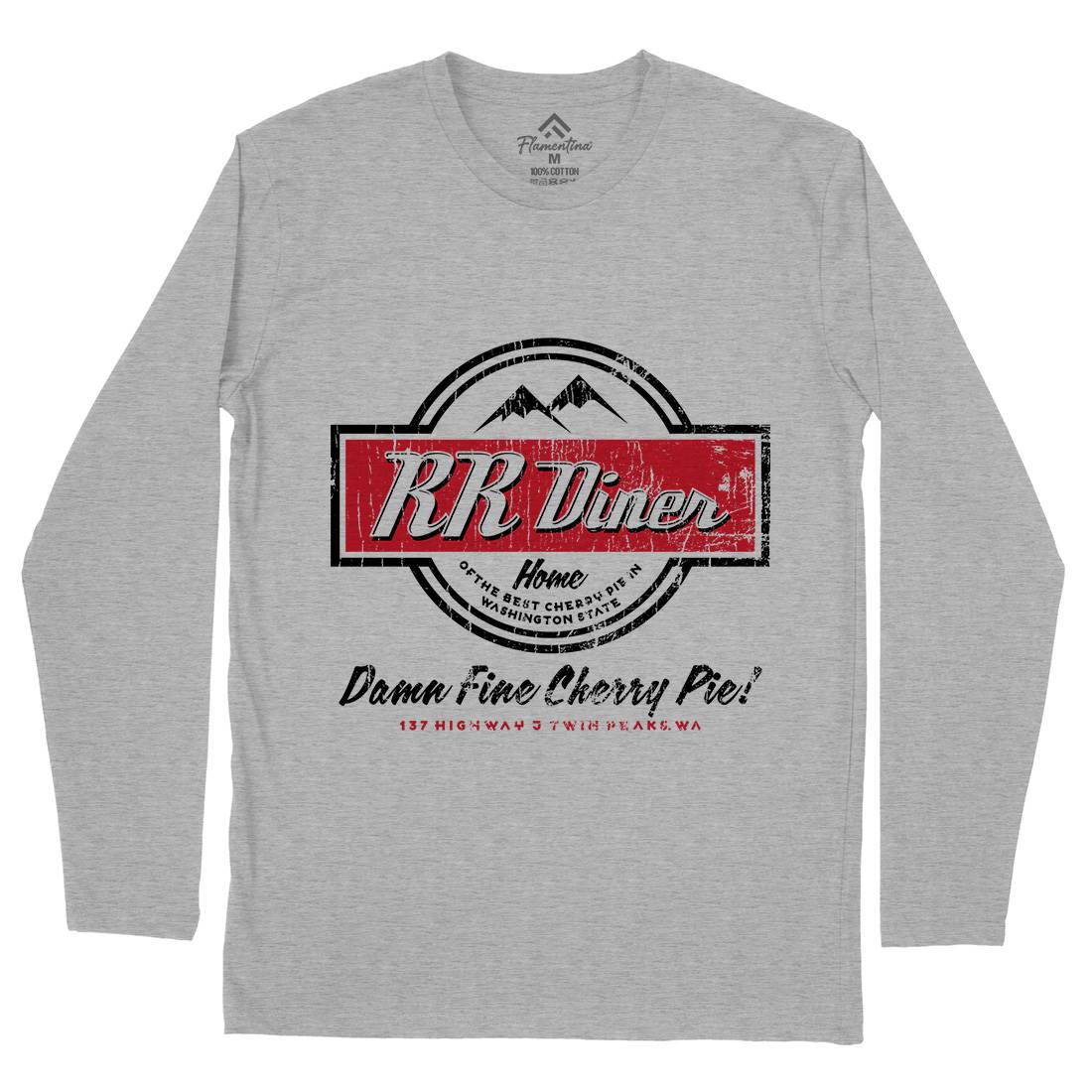 Double Rr Diner Mens Long Sleeve T-Shirt Horror D335
