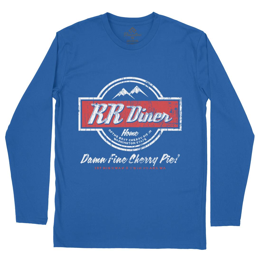 Double Rr Diner Mens Long Sleeve T-Shirt Horror D335