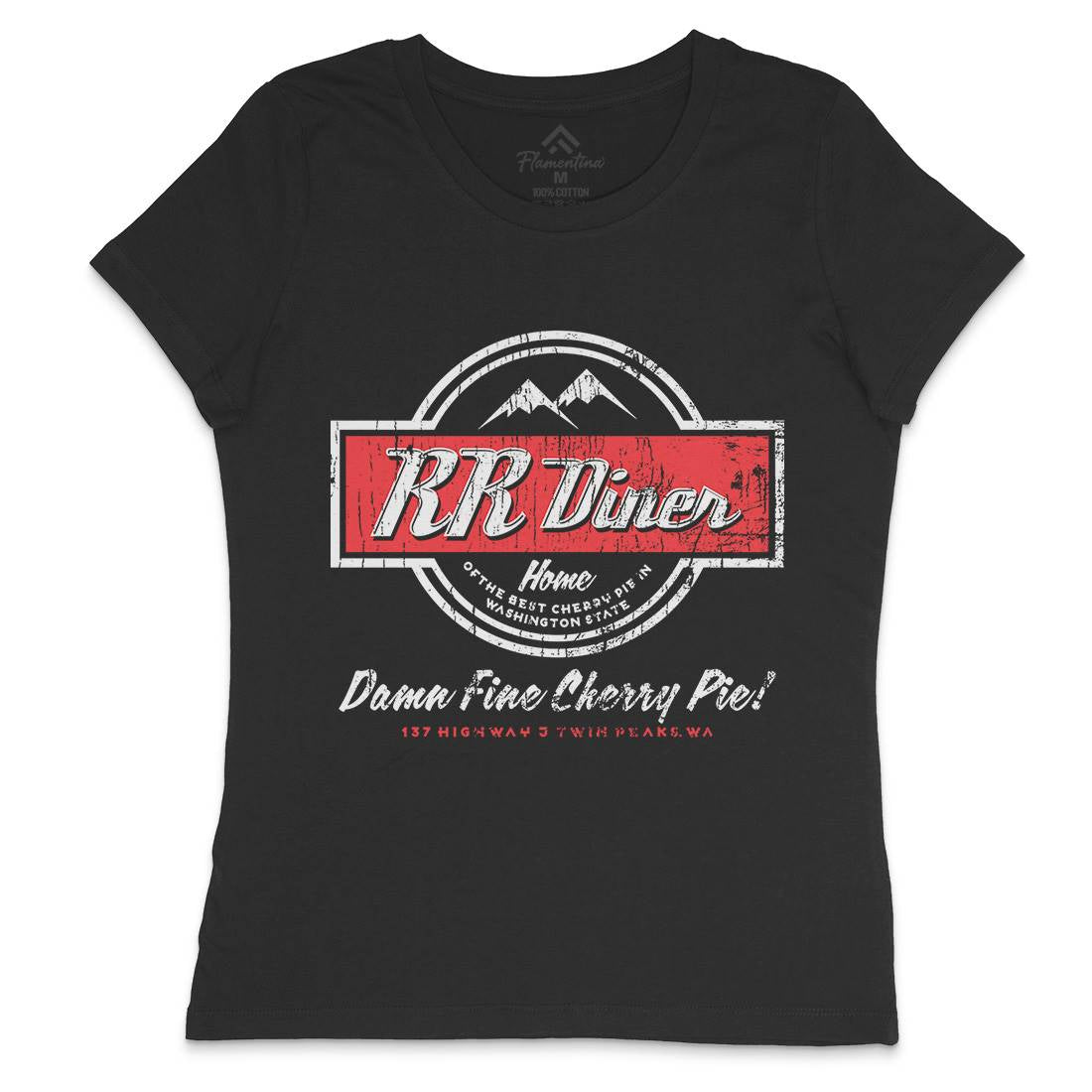 Double Rr Diner Womens Crew Neck T-Shirt Horror D335