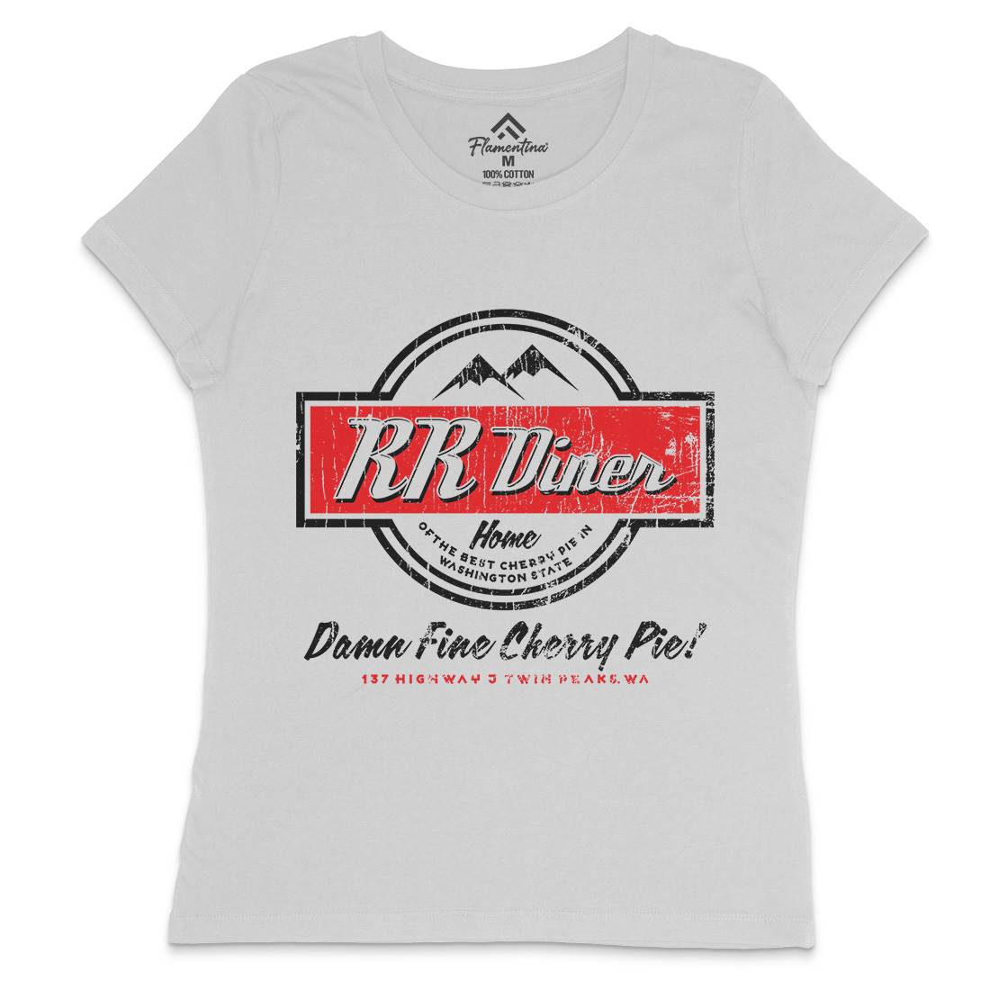 Double Rr Diner Womens Crew Neck T-Shirt Horror D335