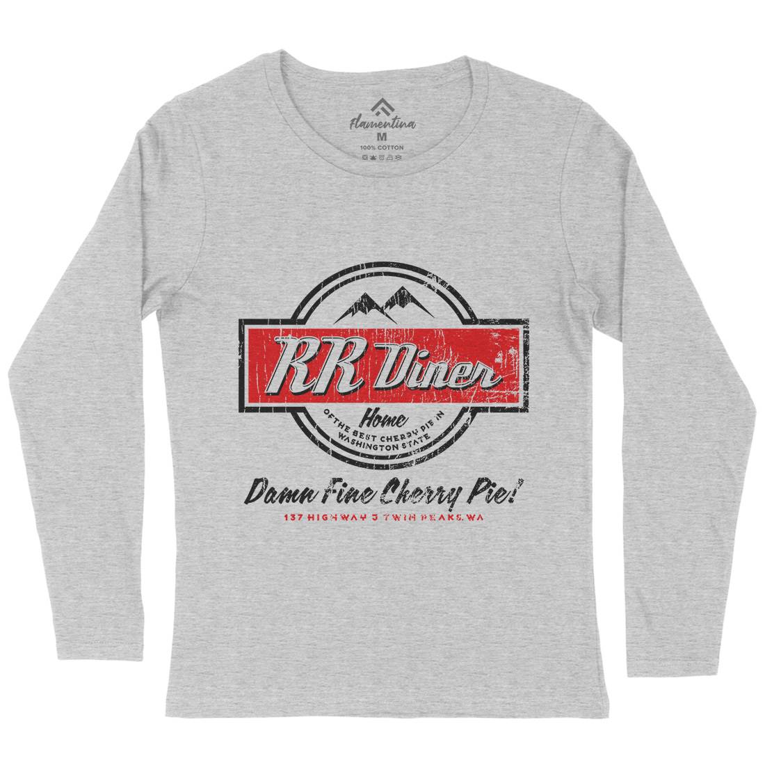 Double Rr Diner Womens Long Sleeve T-Shirt Horror D335