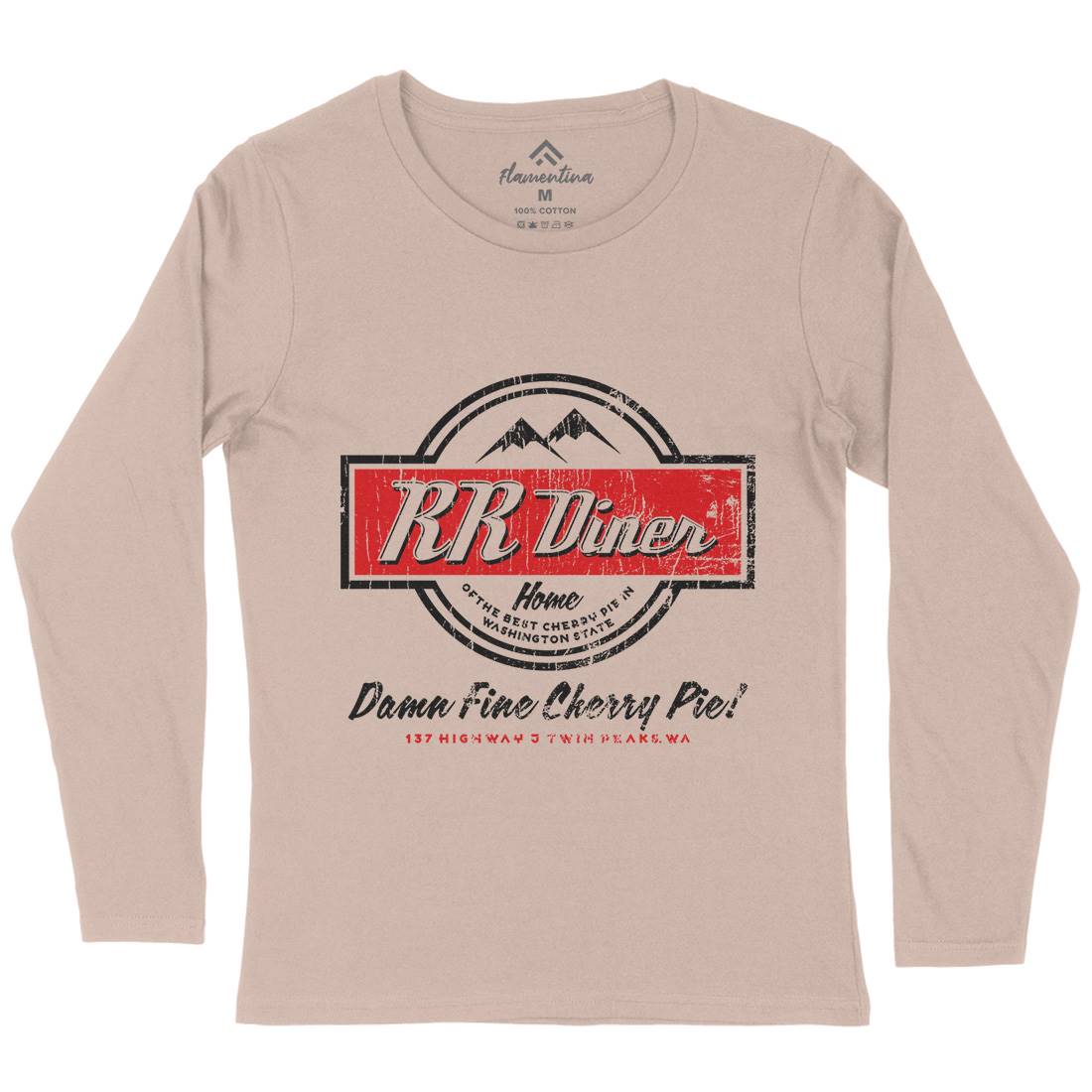 Double Rr Diner Womens Long Sleeve T-Shirt Horror D335