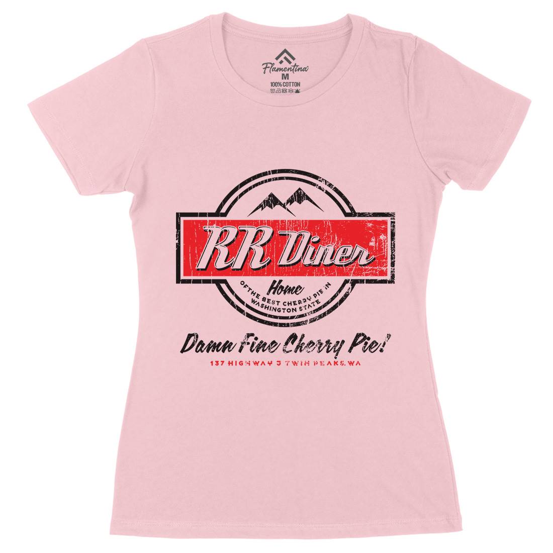 Double Rr Diner Womens Organic Crew Neck T-Shirt Horror D335