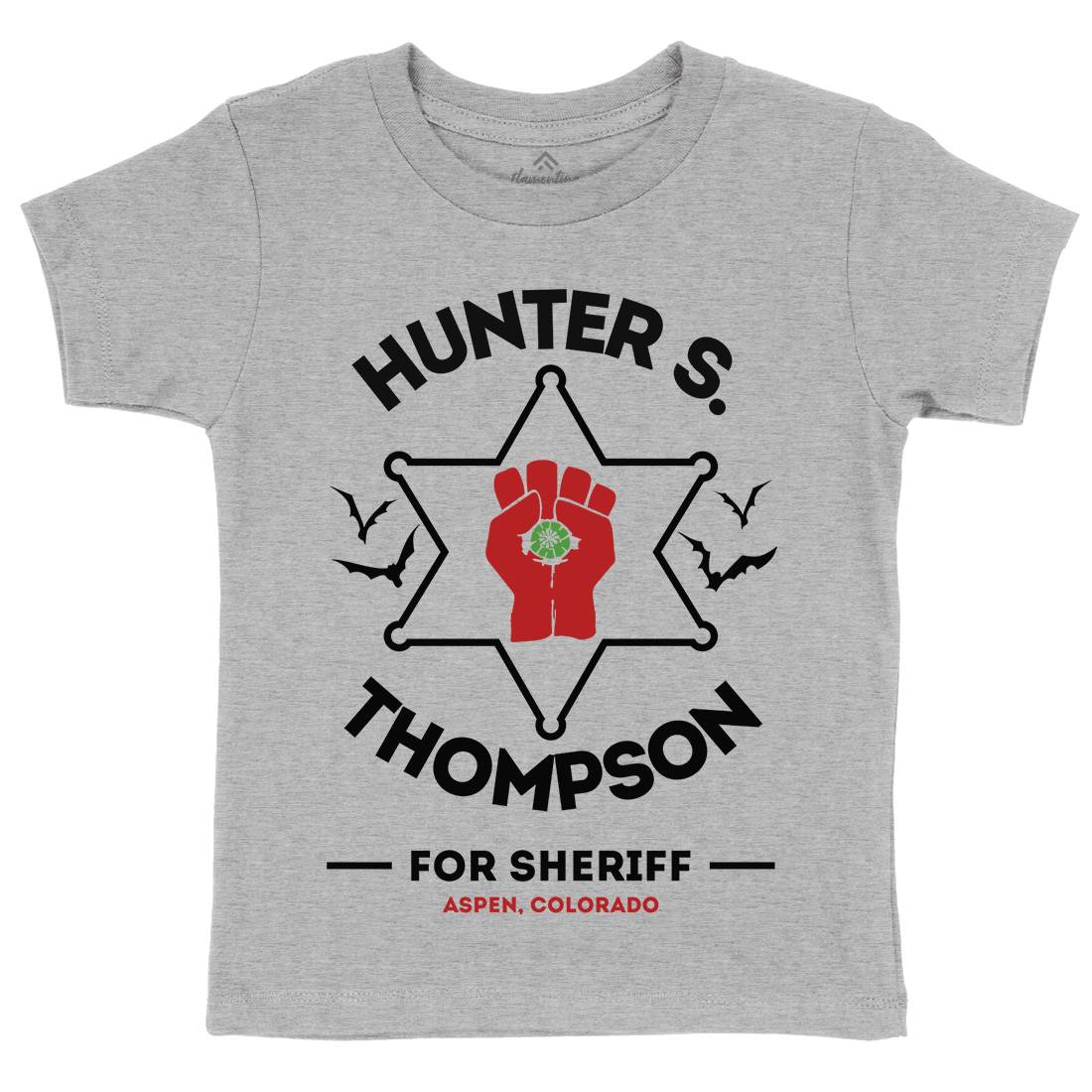 Hunter Thompson Kids Organic Crew Neck T-Shirt Retro D336