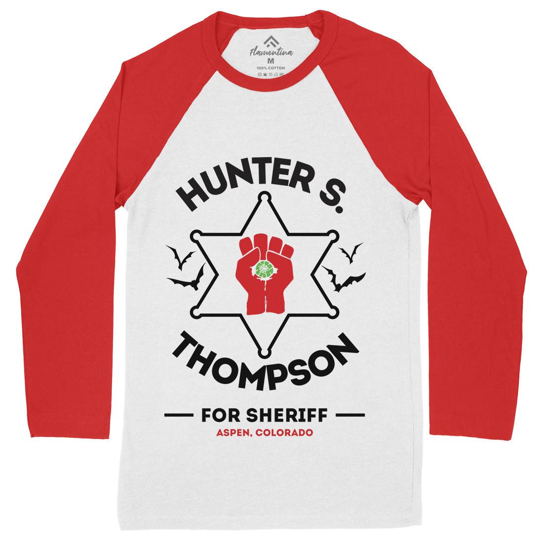 Hunter Thompson Mens Long Sleeve Baseball T-Shirt Retro D336