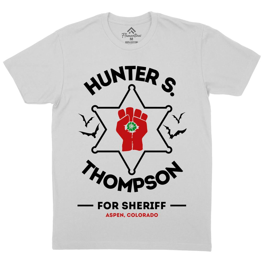 Hunter Thompson Mens Crew Neck T-Shirt Retro D336
