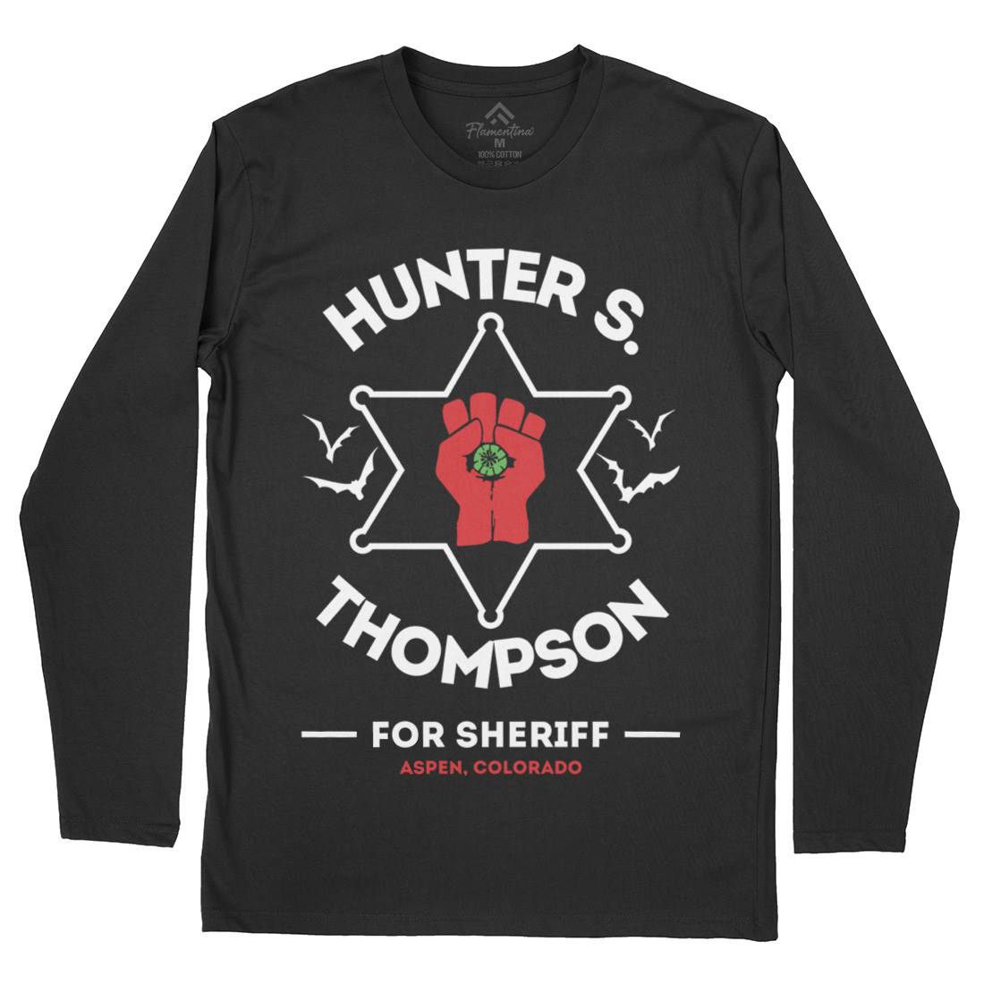 Hunter Thompson Mens Long Sleeve T-Shirt Retro D336