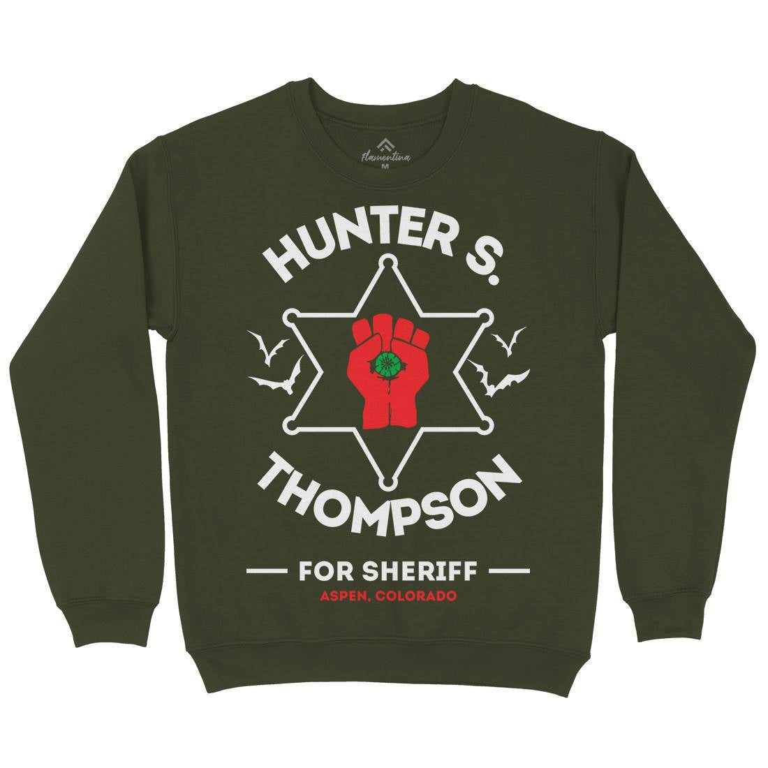 Hunter Thompson Mens Crew Neck Sweatshirt Retro D336