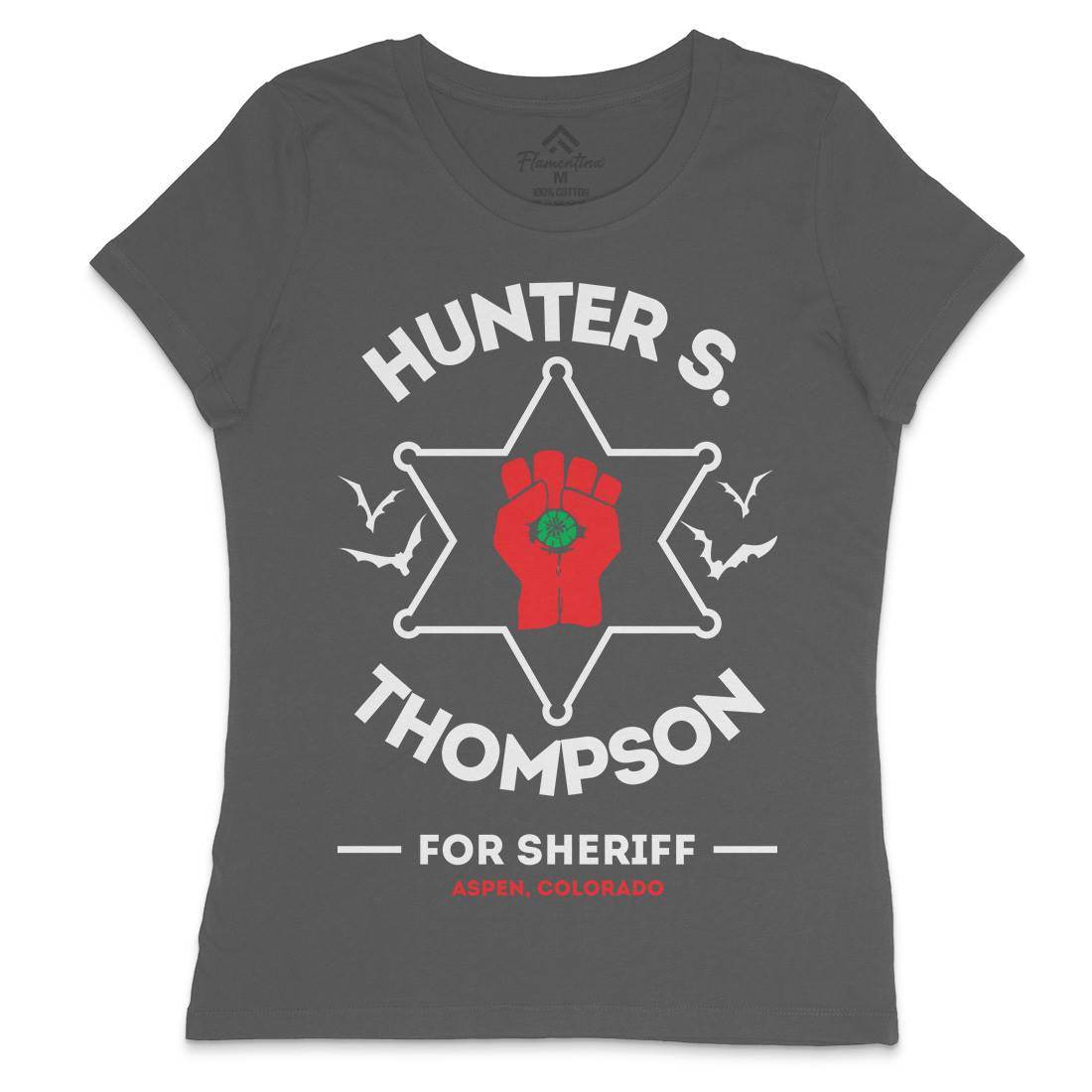 Hunter Thompson Womens Crew Neck T-Shirt Retro D336
