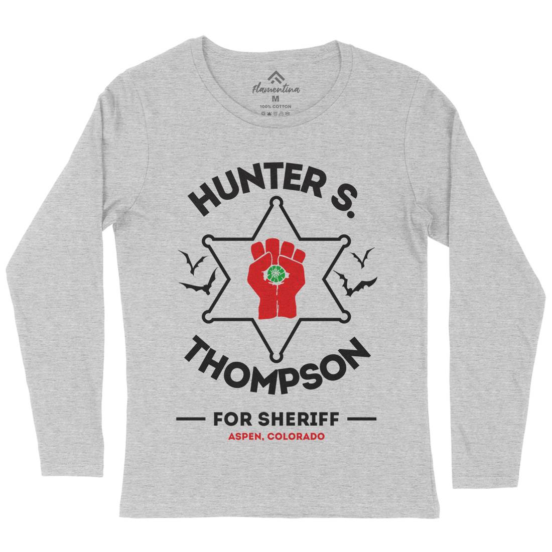 Hunter Thompson Womens Long Sleeve T-Shirt Retro D336