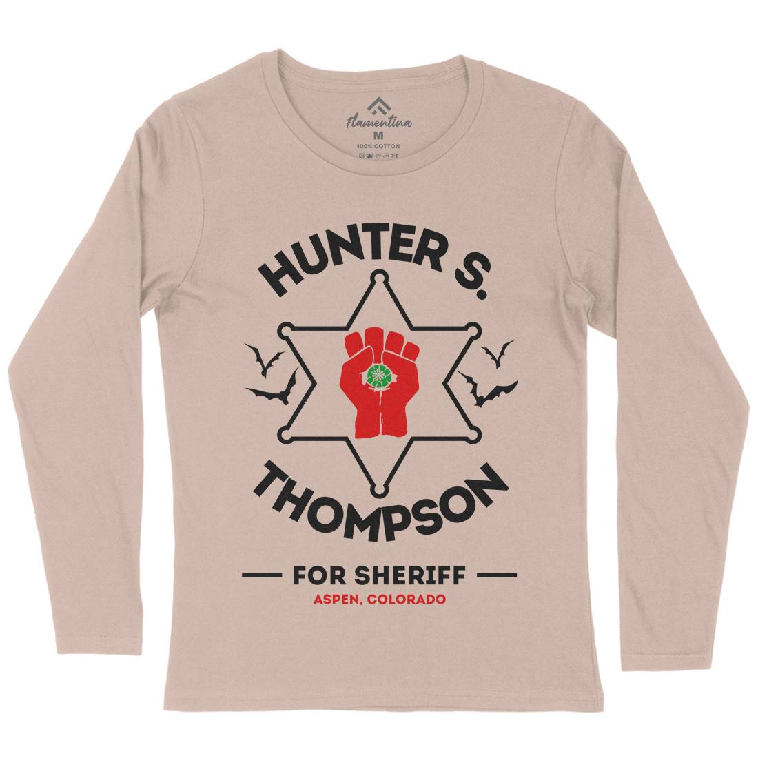 Hunter Thompson Womens Long Sleeve T-Shirt Retro D336