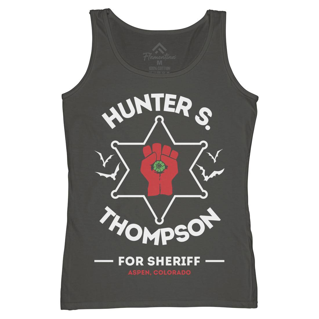 Hunter Thompson Womens Organic Tank Top Vest Retro D336