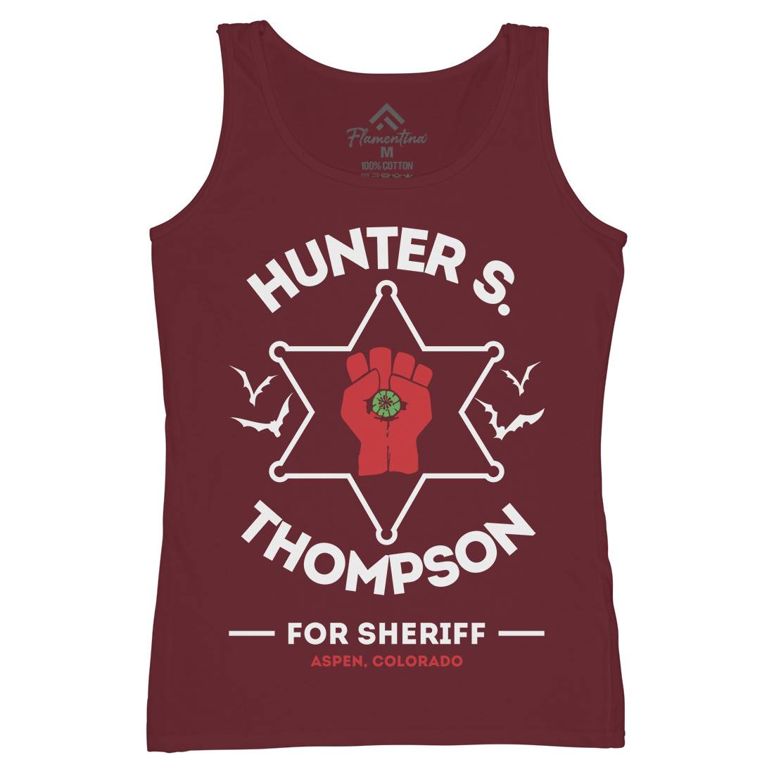 Hunter Thompson Womens Organic Tank Top Vest Retro D336