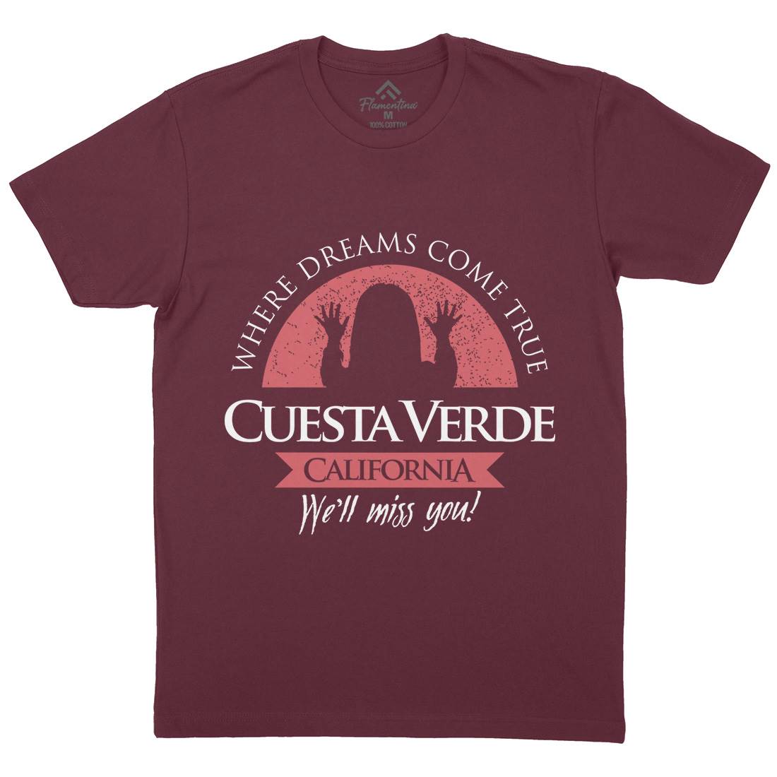 Cuesta Verde Mens Crew Neck T-Shirt Horror D337