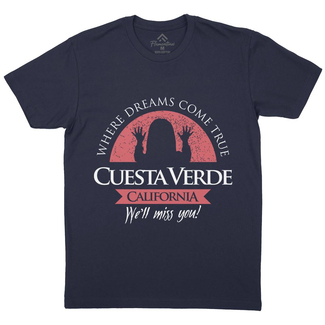Cuesta Verde Mens Crew Neck T-Shirt Horror D337