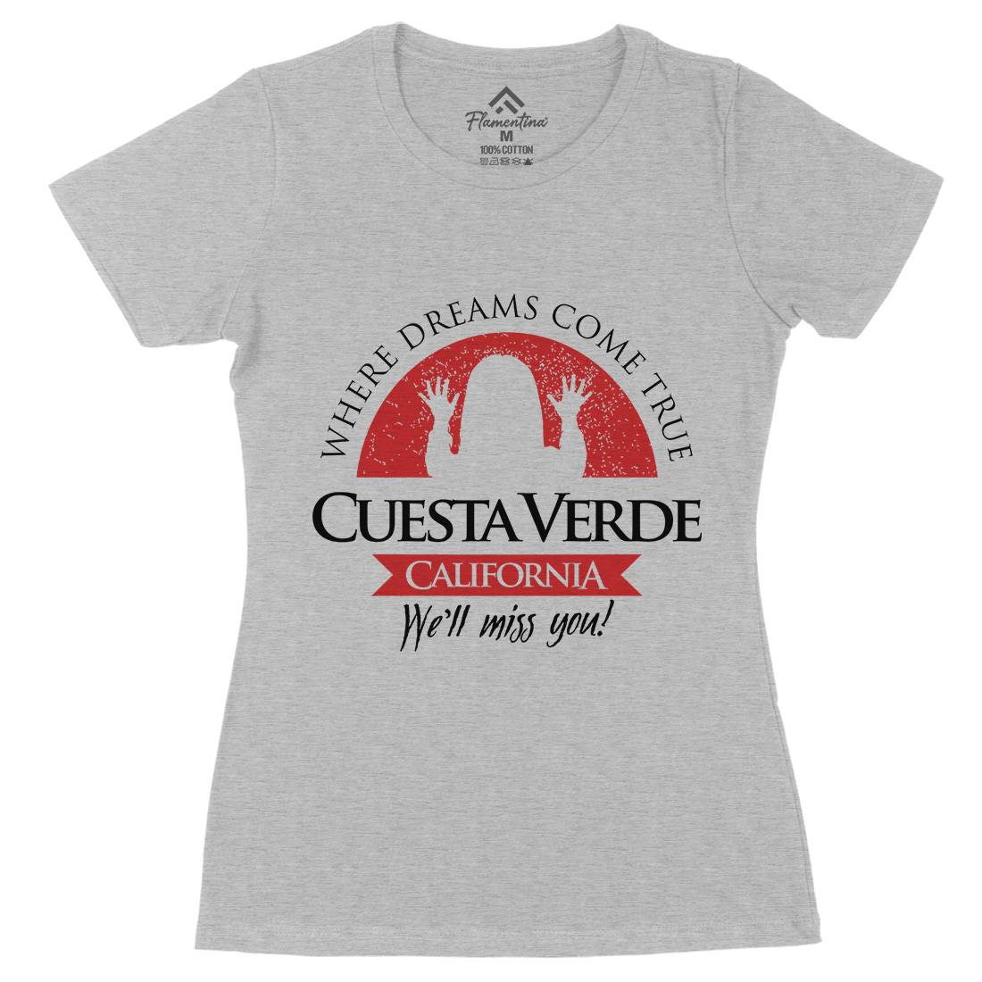 Cuesta Verde Womens Organic Crew Neck T-Shirt Horror D337