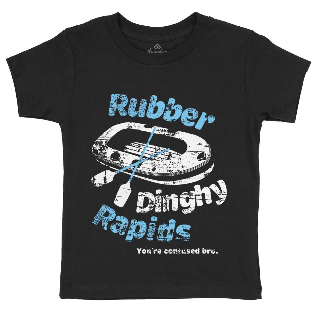 Rubber Dinghy Rapids Kids Crew Neck T-Shirt Sport D338