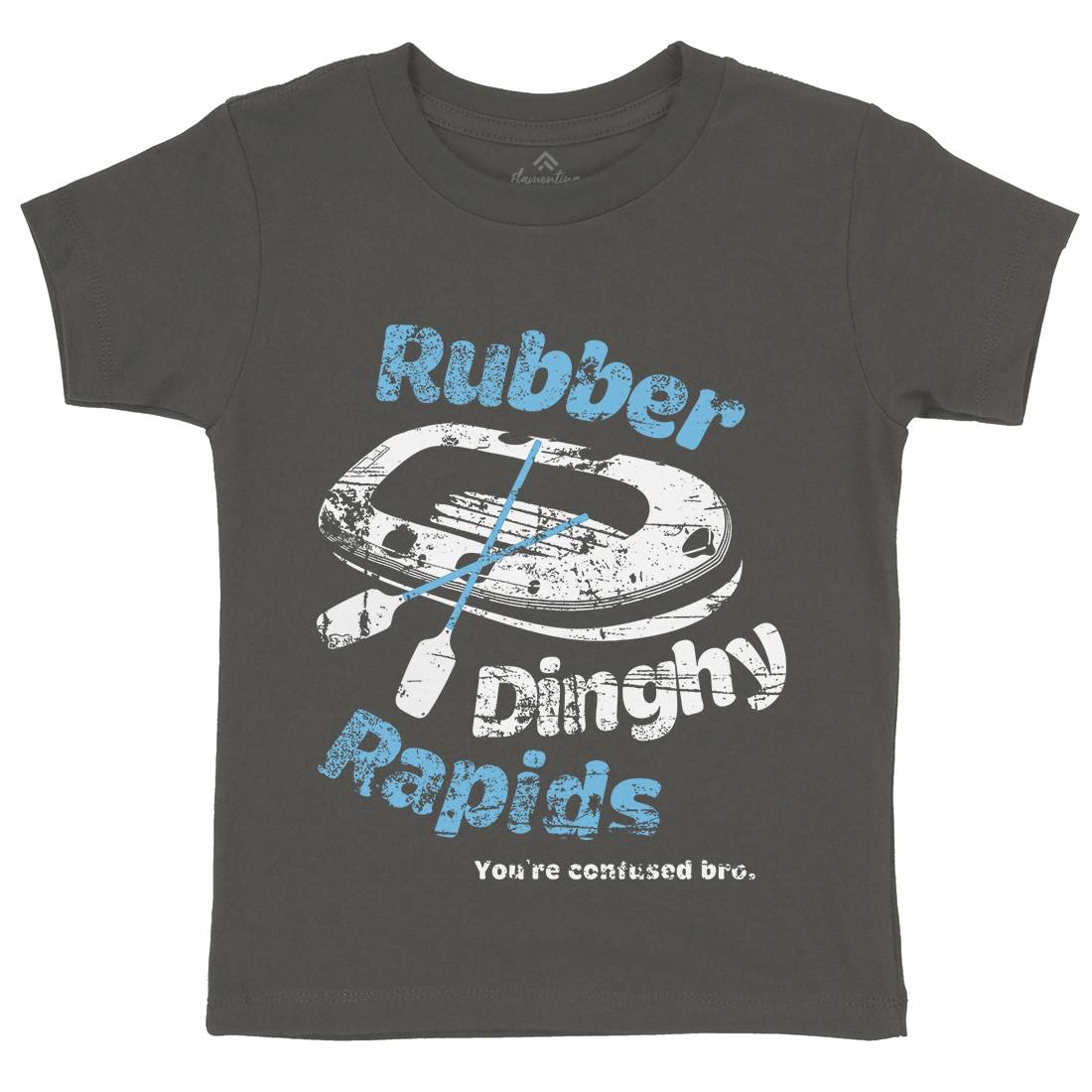 Rubber Dinghy Rapids Kids Organic Crew Neck T-Shirt Sport D338