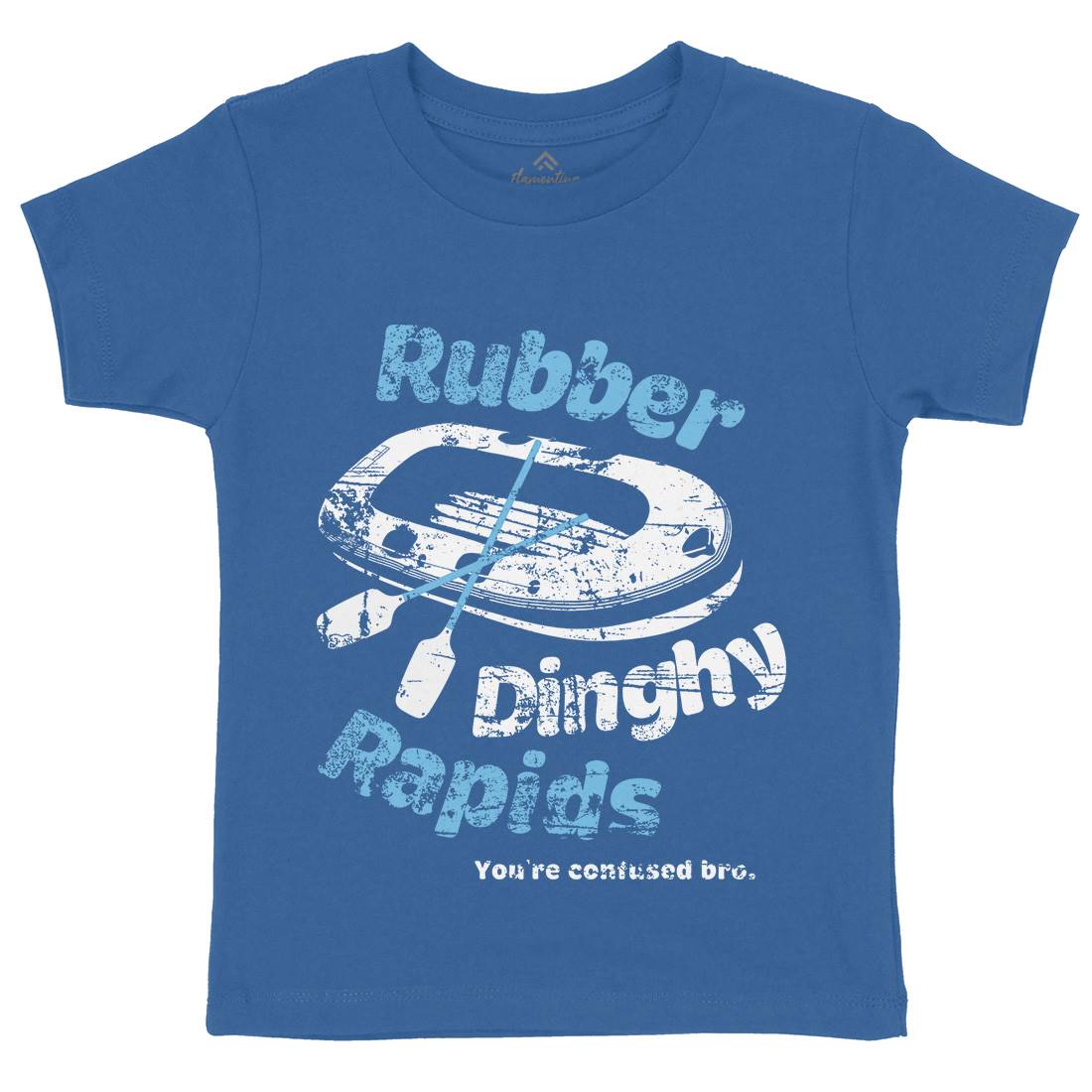 Rubber Dinghy Rapids Kids Organic Crew Neck T-Shirt Sport D338