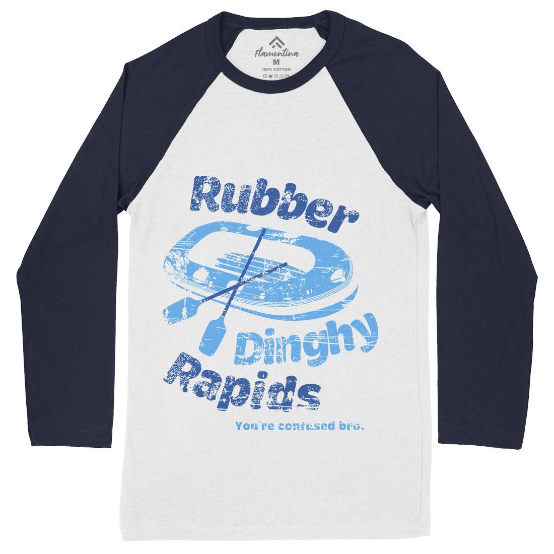 Rubber Dinghy Rapids Mens Long Sleeve Baseball T-Shirt Sport D338