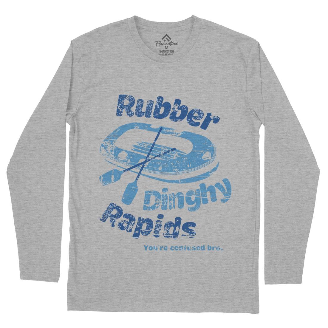 Rubber Dinghy Rapids Mens Long Sleeve T-Shirt Sport D338