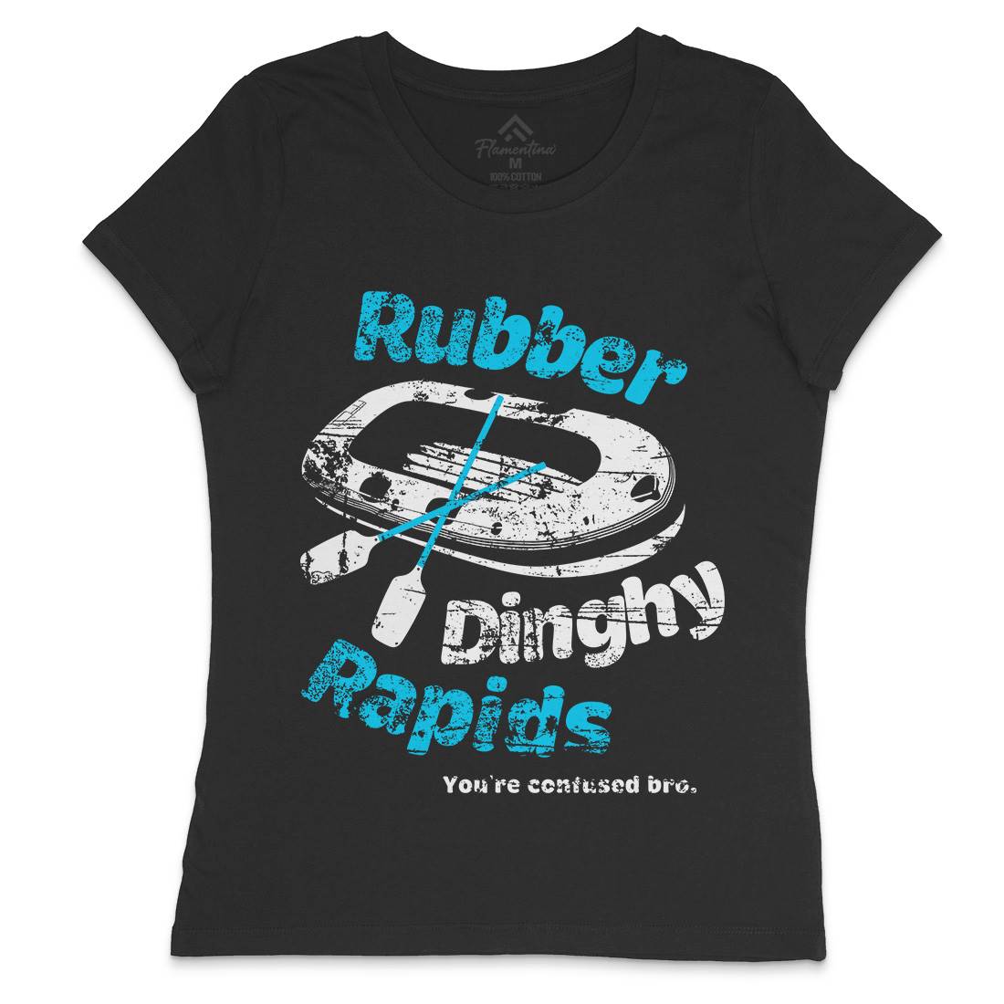 Rubber Dinghy Rapids Womens Crew Neck T-Shirt Sport D338