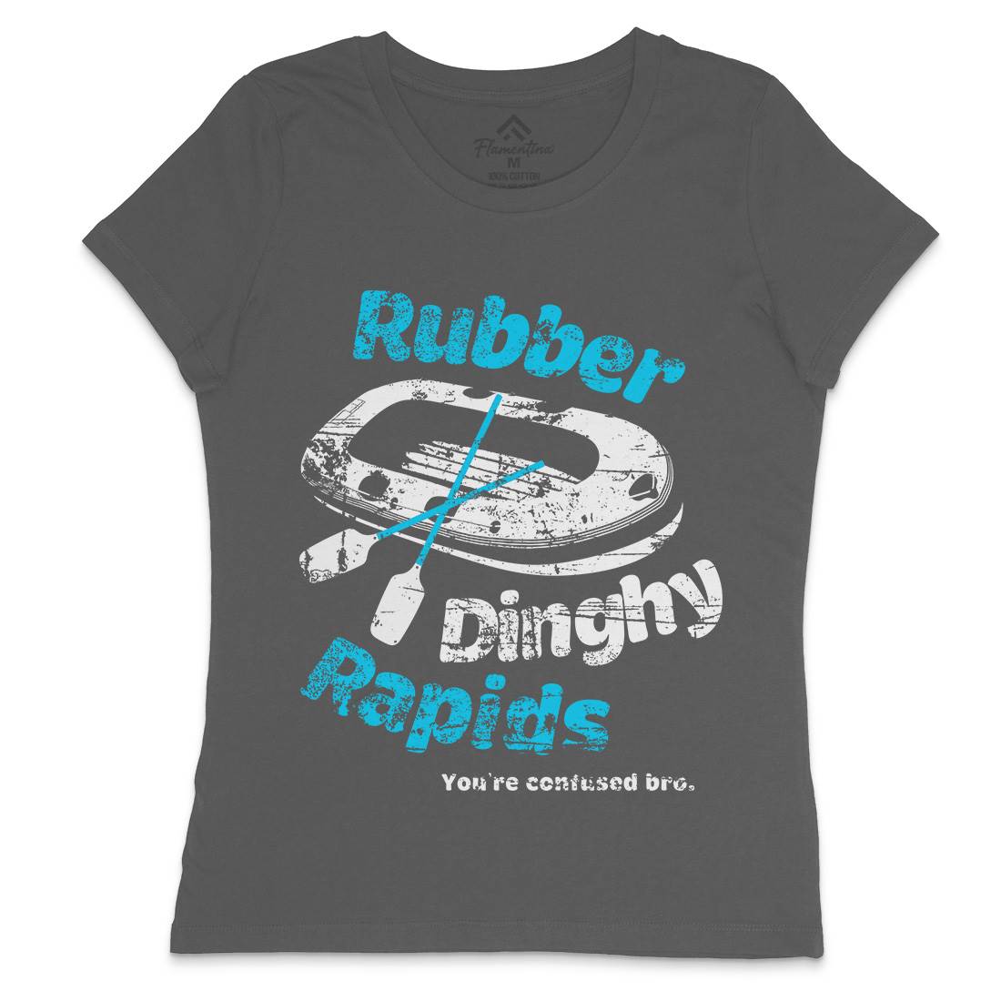 Rubber Dinghy Rapids Womens Crew Neck T-Shirt Sport D338