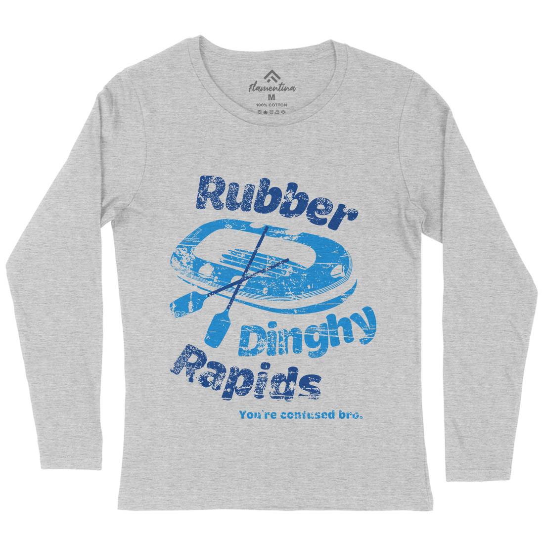 Rubber Dinghy Rapids Womens Long Sleeve T-Shirt Sport D338