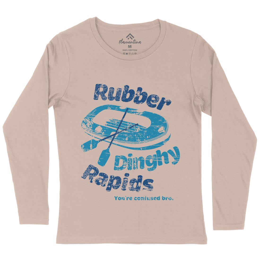 Rubber Dinghy Rapids Womens Long Sleeve T-Shirt Sport D338