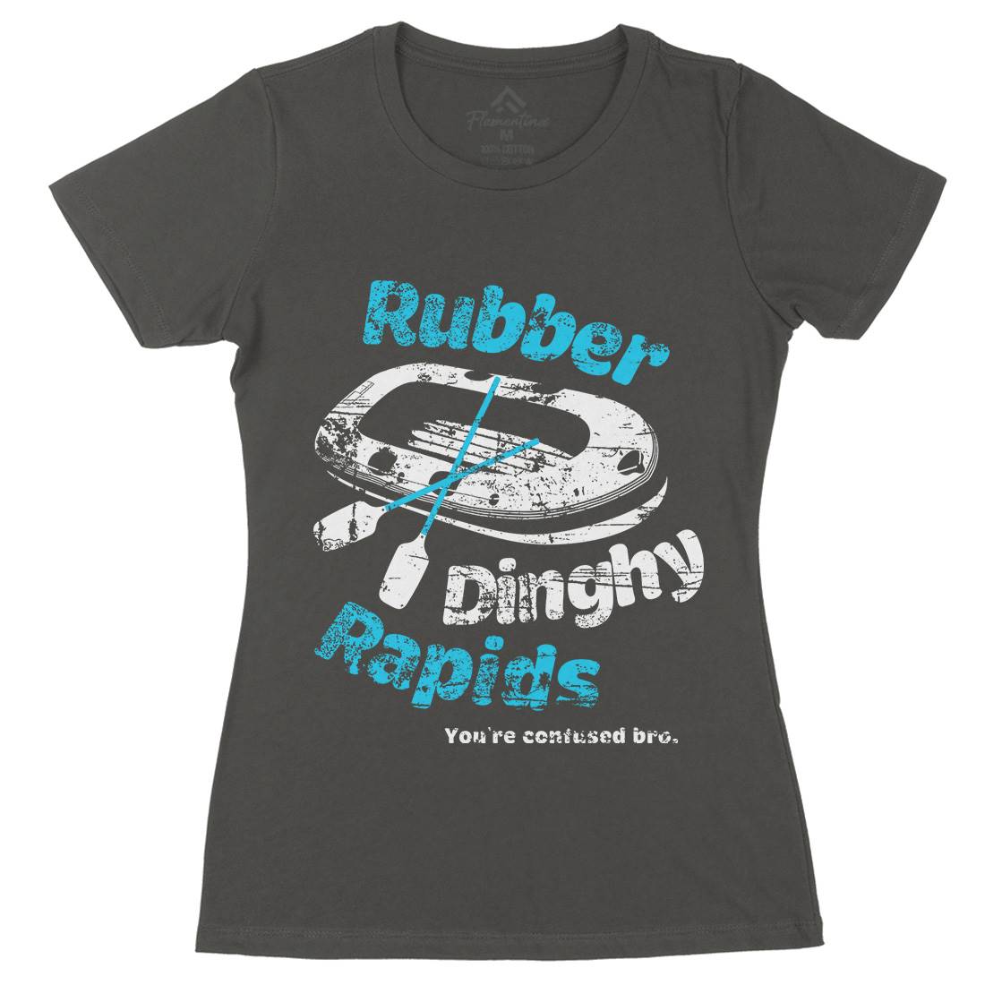 Rubber Dinghy Rapids Womens Organic Crew Neck T-Shirt Sport D338