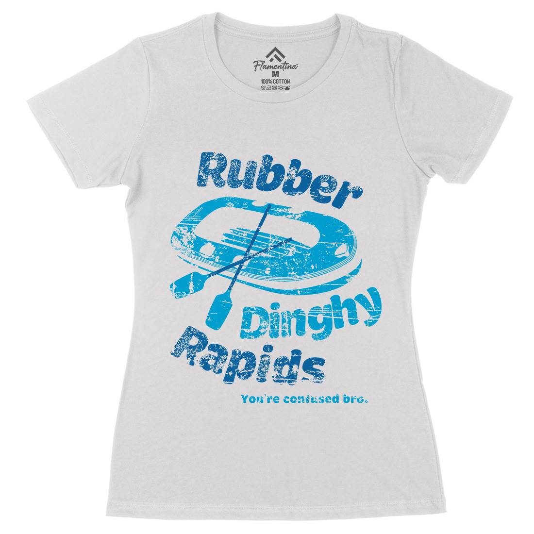 Rubber Dinghy Rapids Womens Organic Crew Neck T-Shirt Sport D338