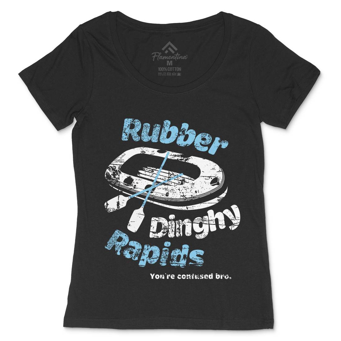 Rubber Dinghy Rapids Womens Scoop Neck T-Shirt Sport D338