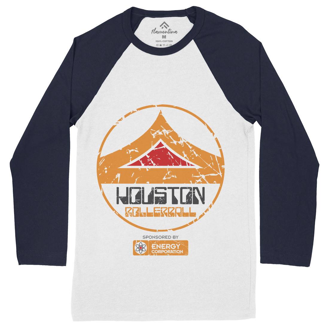 Houston Mens Long Sleeve Baseball T-Shirt Sport D340