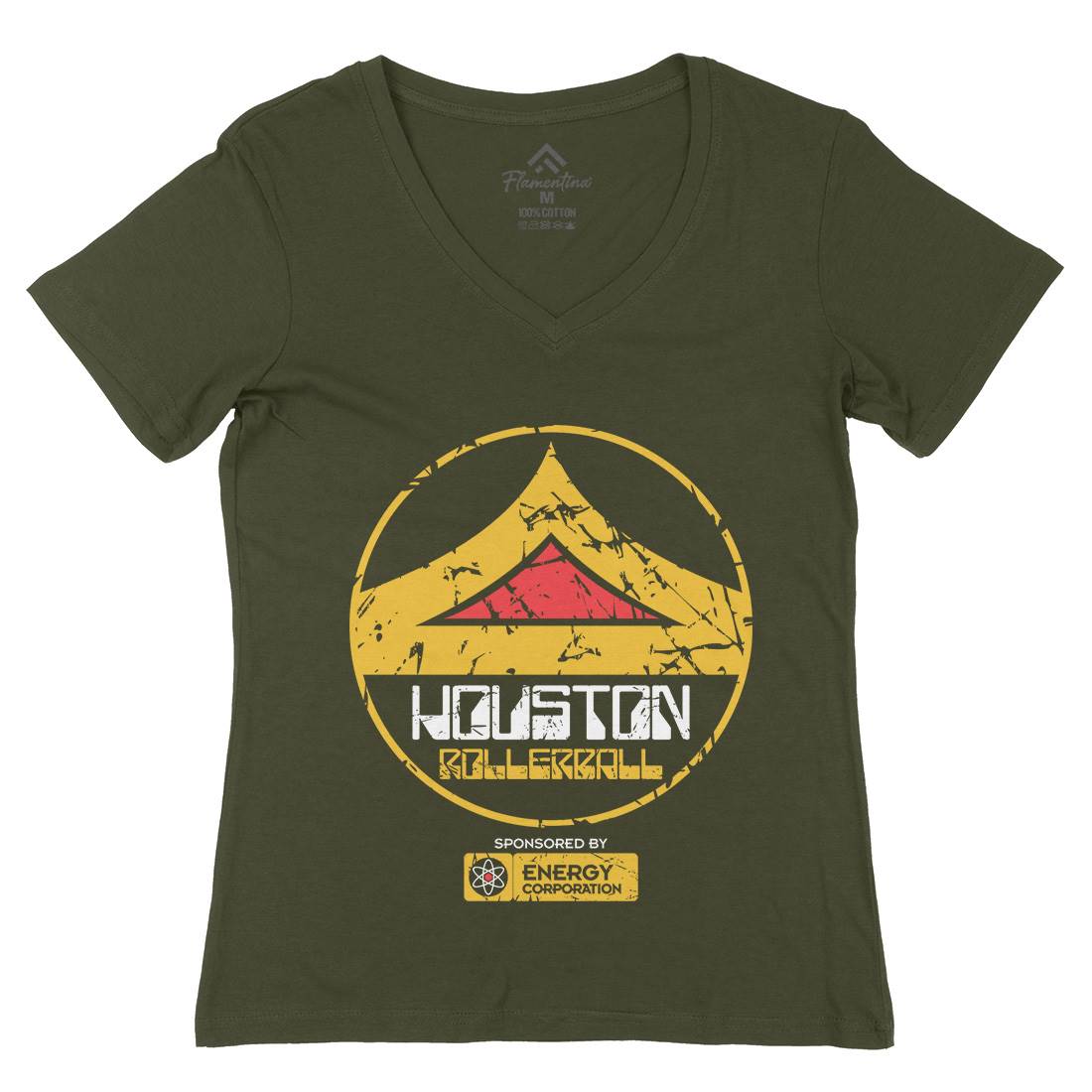 Houston Womens Organic V-Neck T-Shirt Sport D340