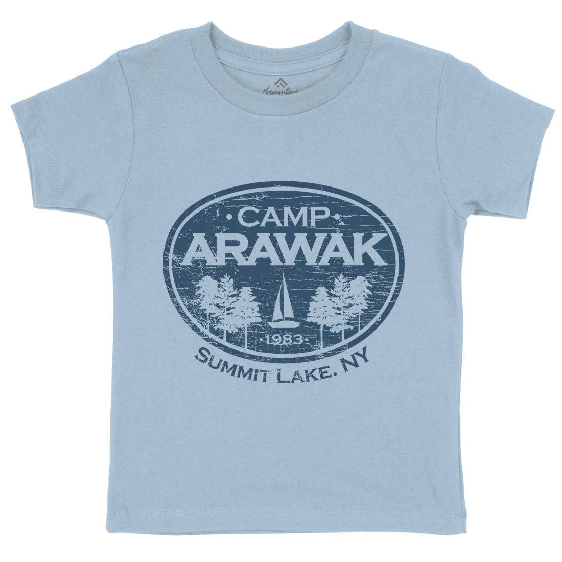 Camp Arawak Kids Organic Crew Neck T-Shirt Horror D341
