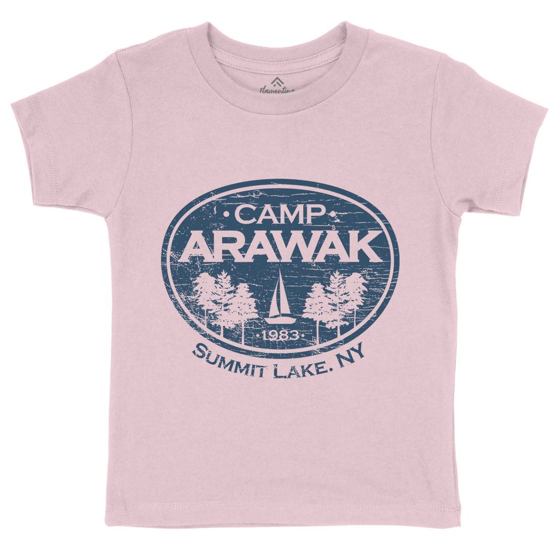 Camp Arawak Kids Organic Crew Neck T-Shirt Horror D341