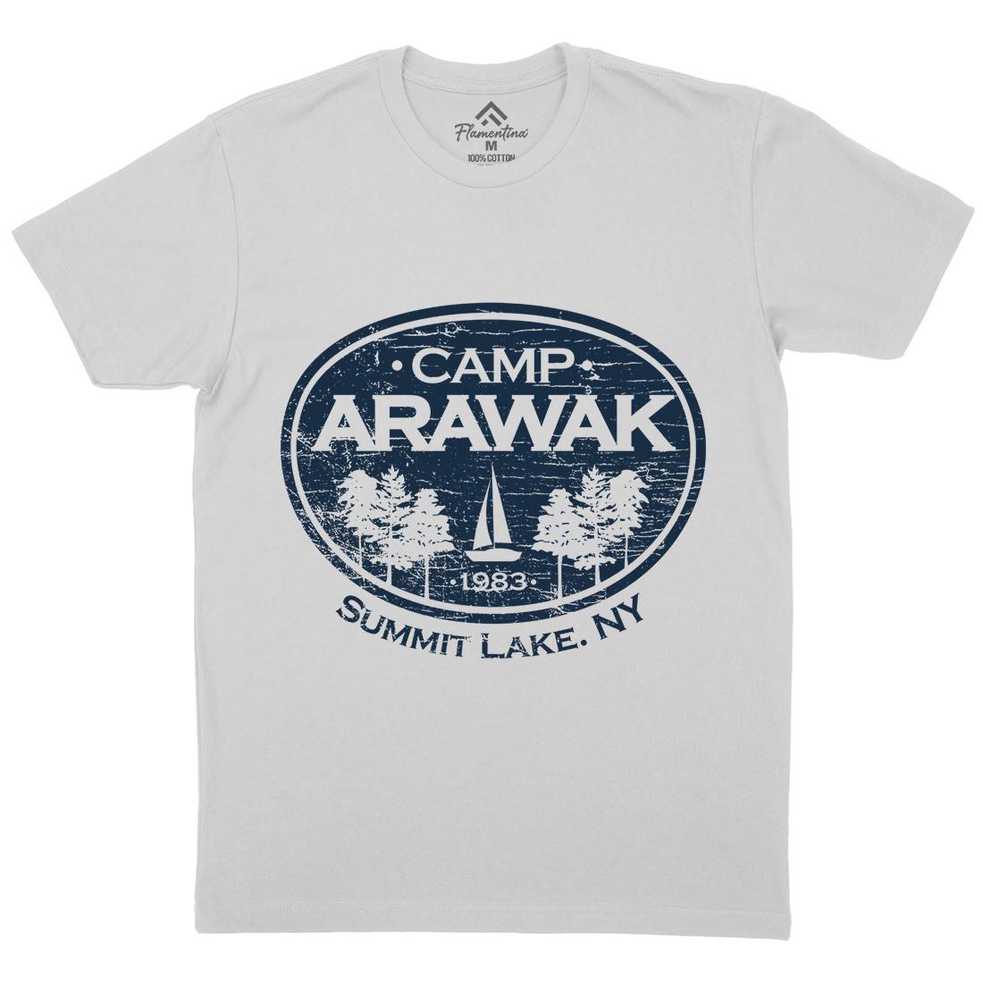 Camp Arawak Mens Crew Neck T-Shirt Horror D341