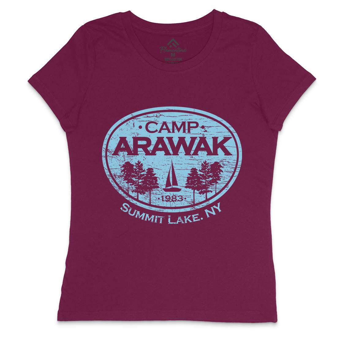 Camp Arawak Womens Crew Neck T-Shirt Horror D341