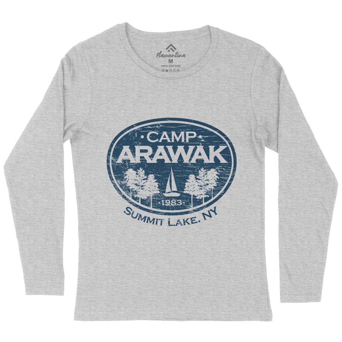 Camp Arawak Womens Long Sleeve T-Shirt Horror D341