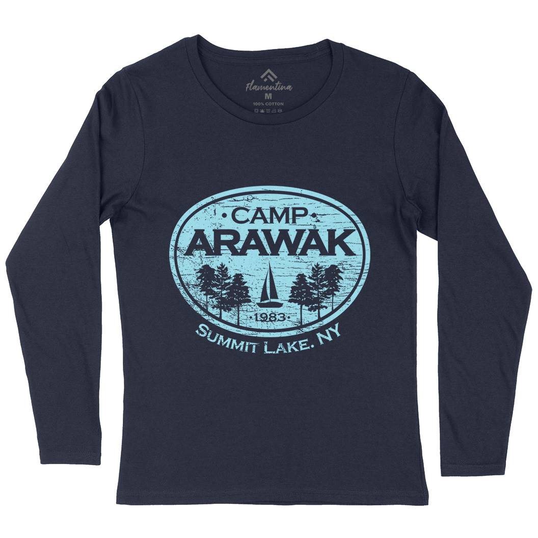 Camp Arawak Womens Long Sleeve T-Shirt Horror D341