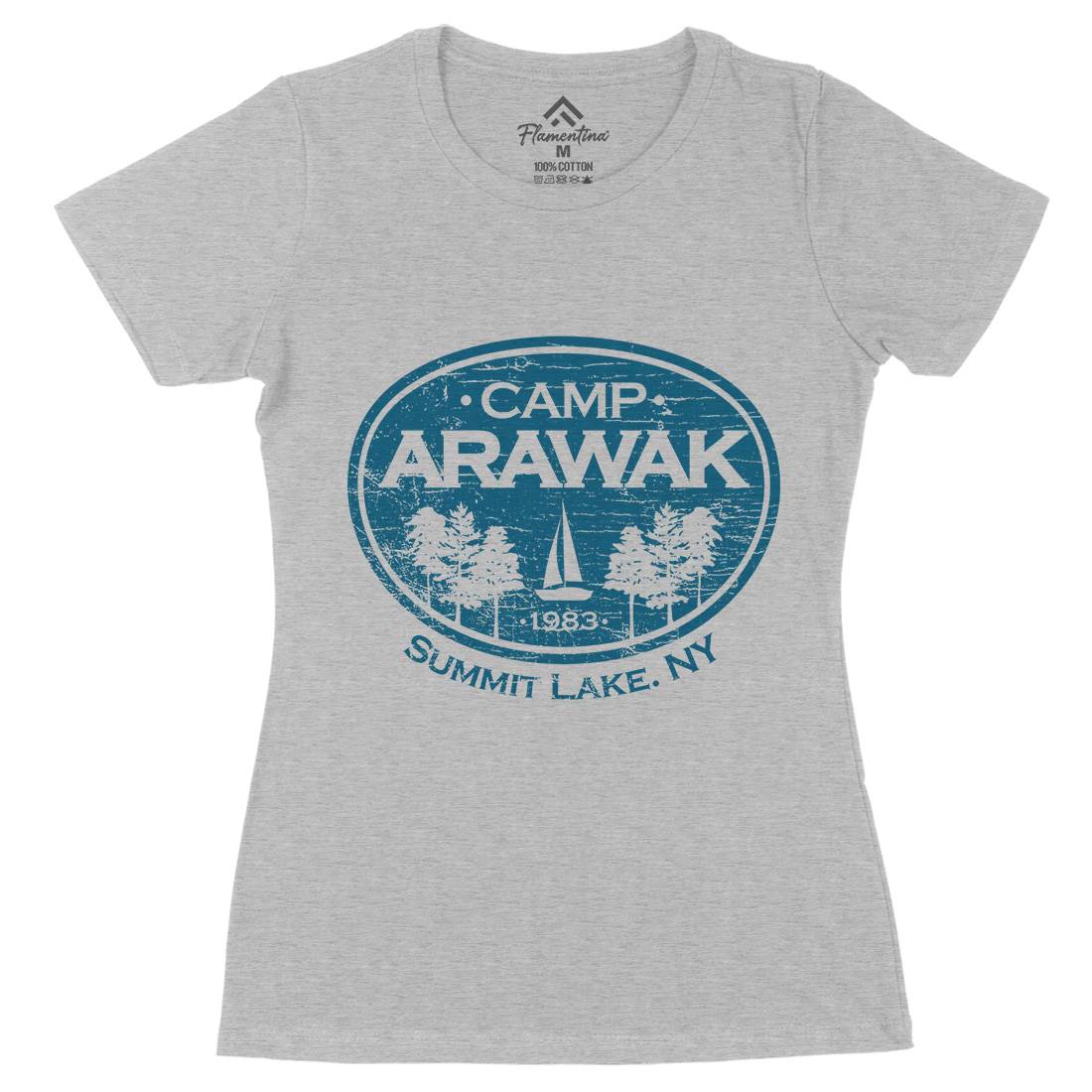 Camp Arawak Womens Organic Crew Neck T-Shirt Horror D341