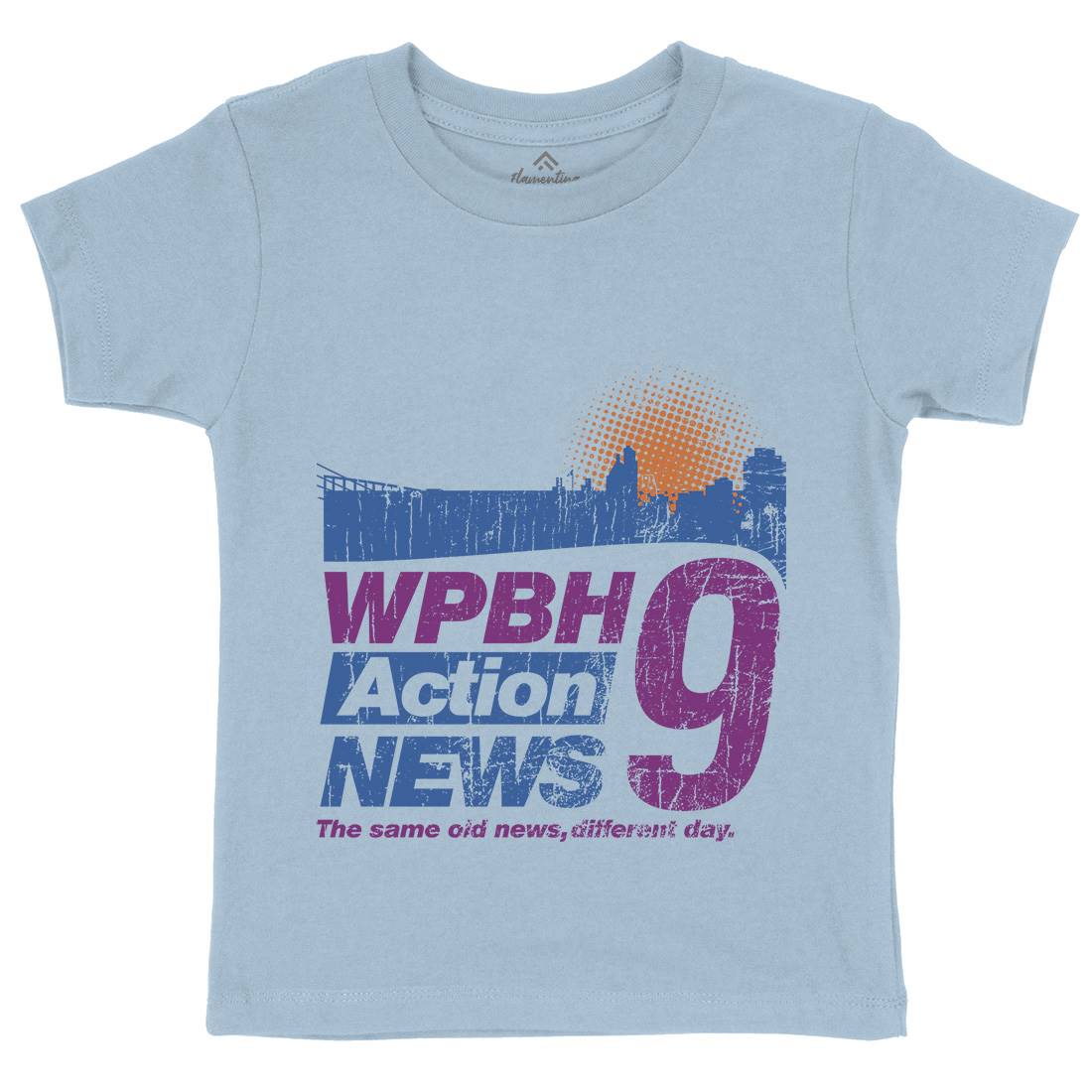 Wpbh Action Kids Organic Crew Neck T-Shirt Retro D342