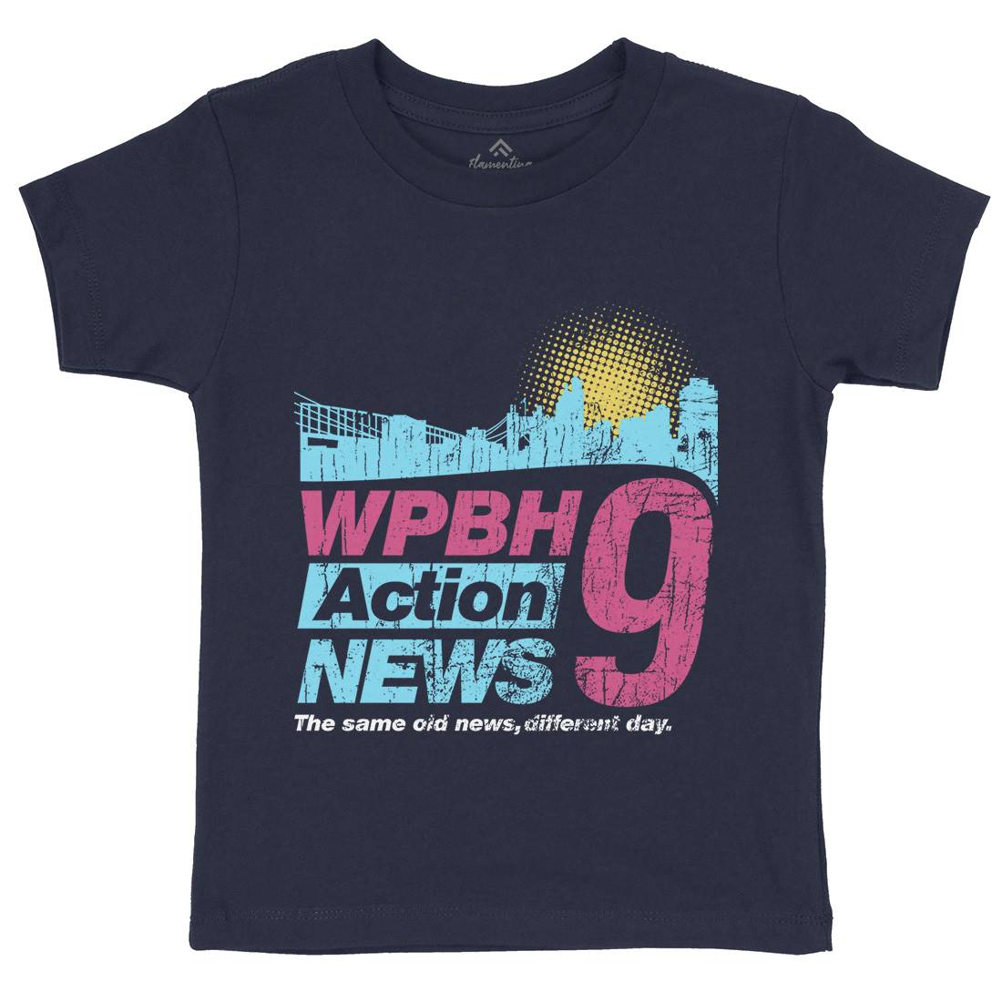 Wpbh Action Kids Crew Neck T-Shirt Retro D342