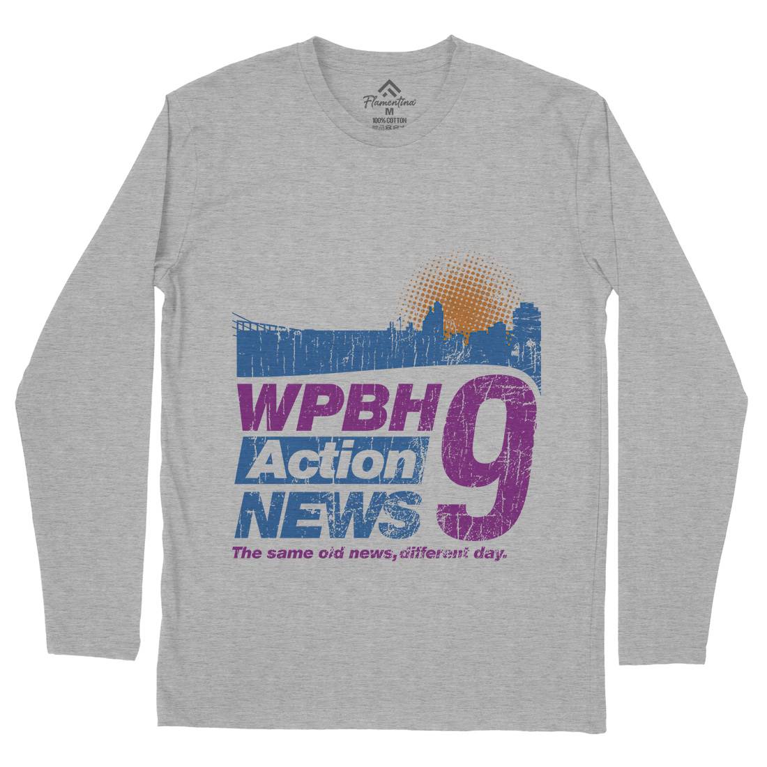 Wpbh Action Mens Long Sleeve T-Shirt Retro D342