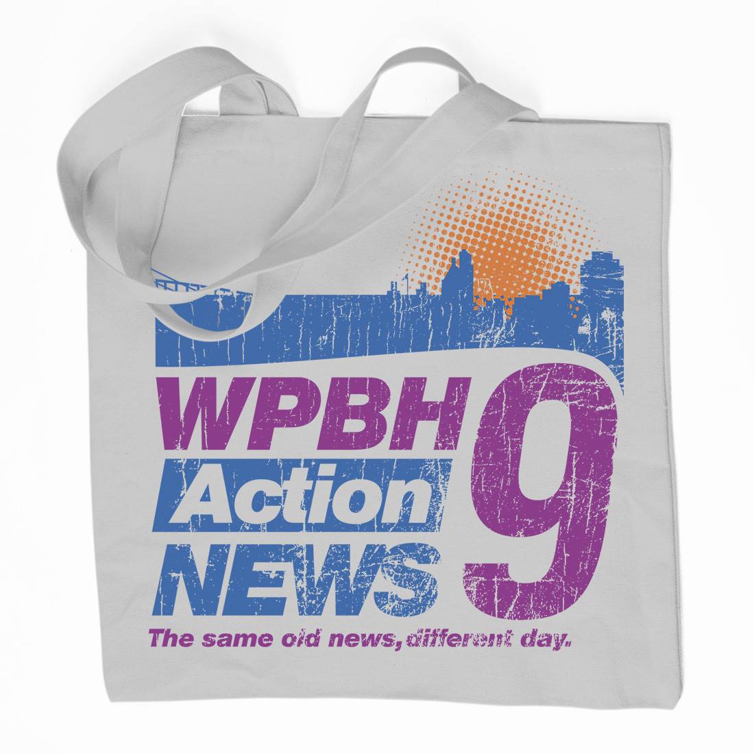Wpbh Action Organic Premium Cotton Tote Bag Retro D342