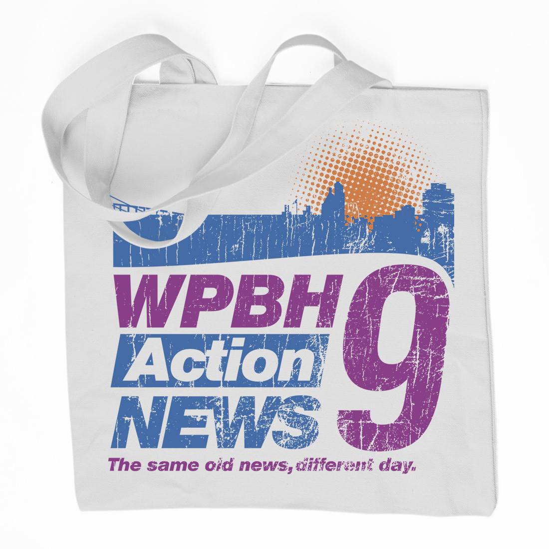 Wpbh Action Organic Premium Cotton Tote Bag Retro D342