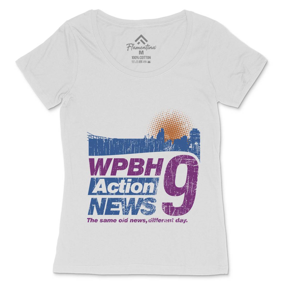Wpbh Action Womens Scoop Neck T-Shirt Retro D342